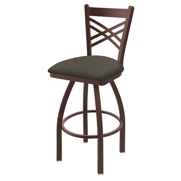 25" Swivel Counter Stool, Bronze Finish, Graph Chalice Seat